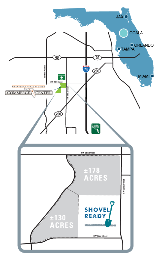 Greater Central Florida Commerce Center - Ocala, FL - Shovel ready Industrial and Distribution sites